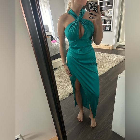 Shop These Three Aqua Dress - Picture 1 of 2